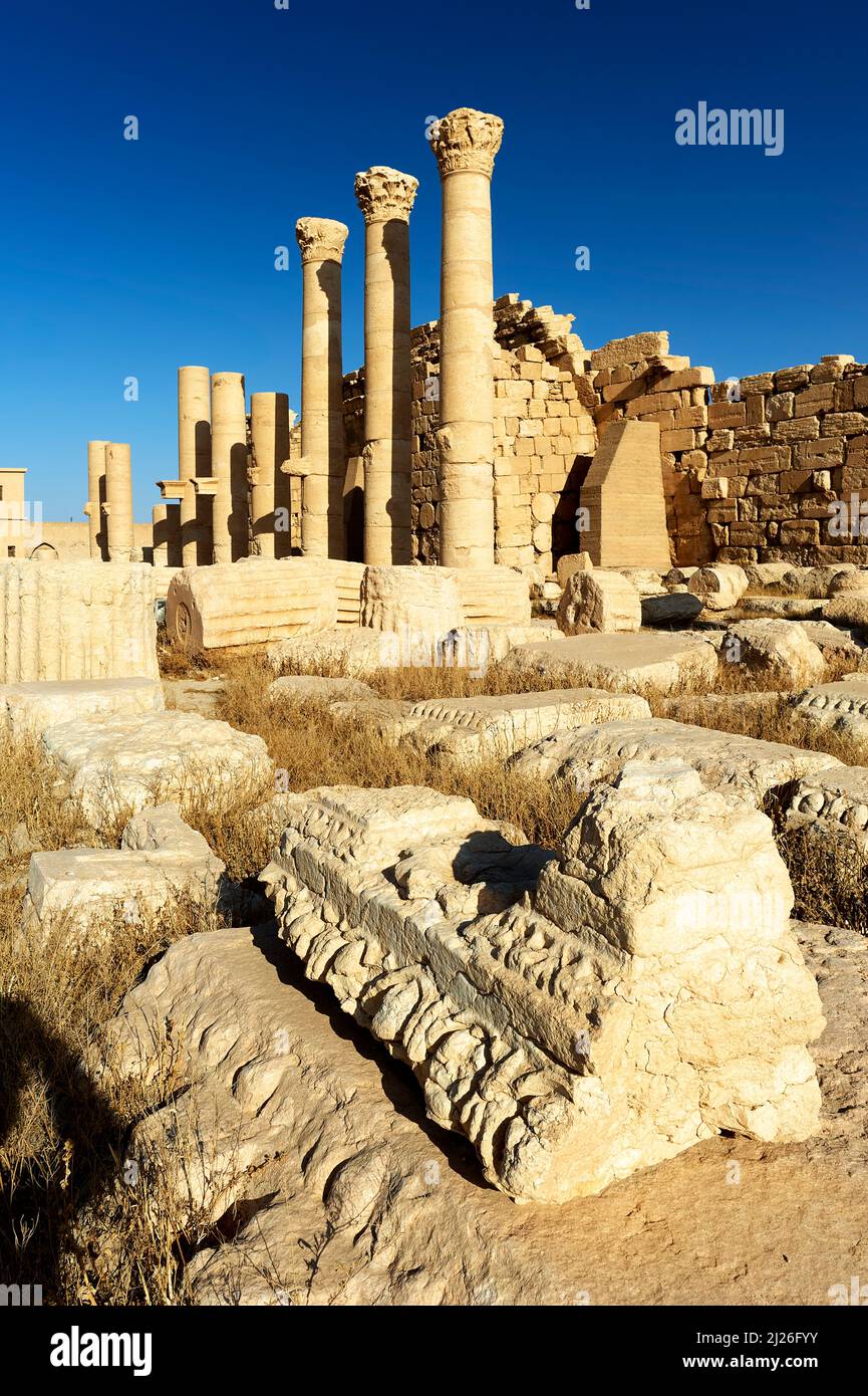 Syrien. Die antike Stadt Palmyra. Tempel von Bel Stockfoto