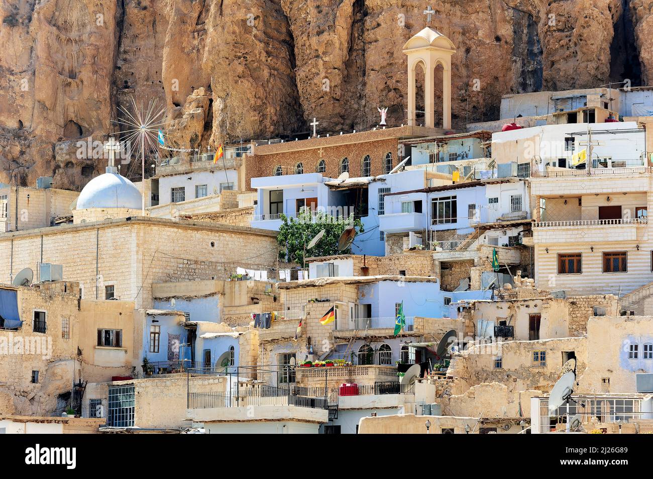 Syrien. Das Kloster von Saint Thecla (Mar Taqla) in Maaloula Stockfoto