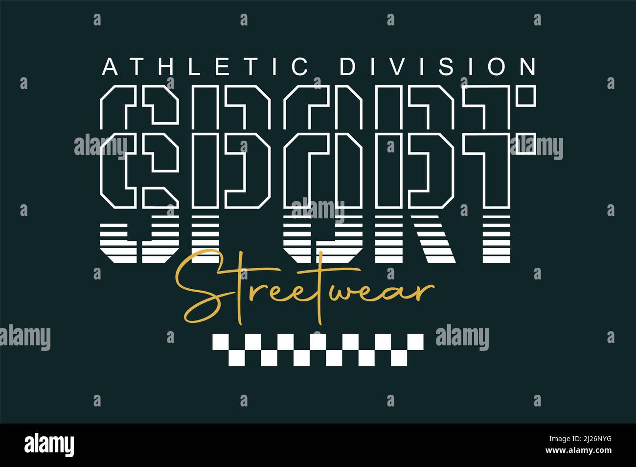 Typografie Design Sport Streetwear, Vektor-Illustration, auf T-Shirts und andere Verwendungen zu drucken Stock Vektor