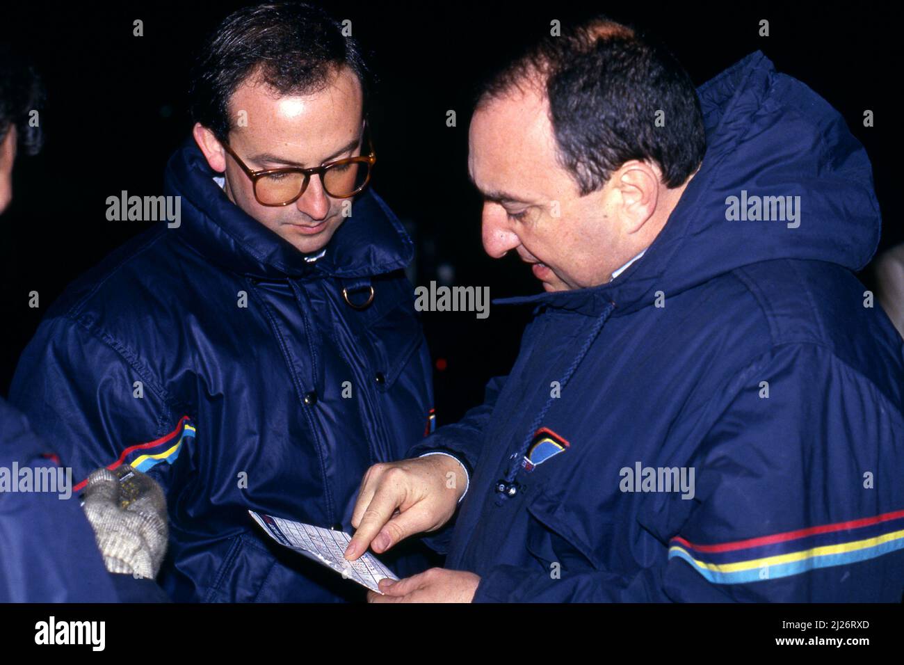 Claudio Berro und Jean Pierre Nicolas Peugeot Talbot Sport Stockfoto