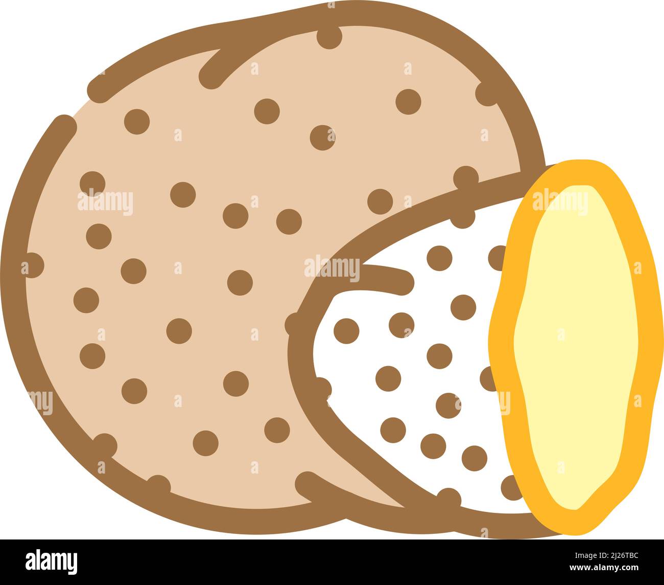 Trüffel köstliche Pilz Farbe Symbol Vektor Illustration Stock-Vektorgrafik  - Alamy