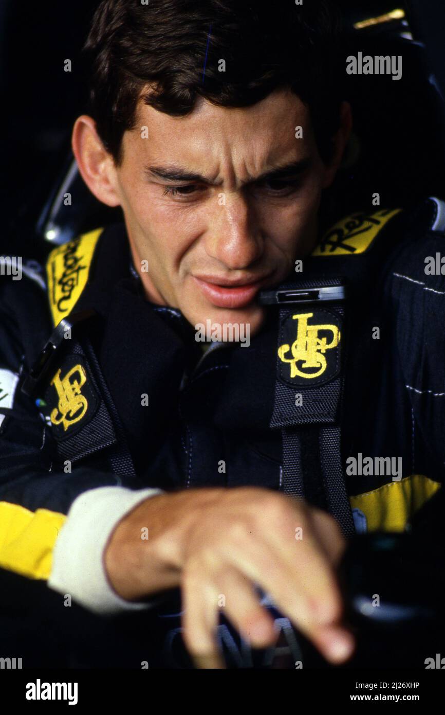 Ayrton Senna da Silva (BRA) Lotus 98T Renault Stockfoto