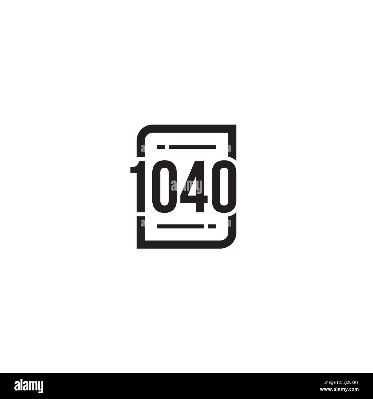 1040 Logo- oder Symboldesign Stock Vektor