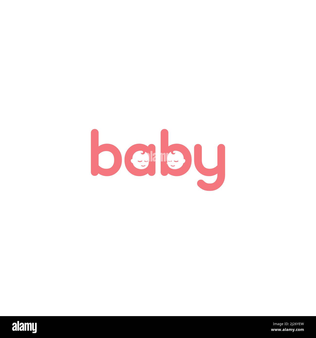 Baby-Logo oder Wortmarke Stock Vektor