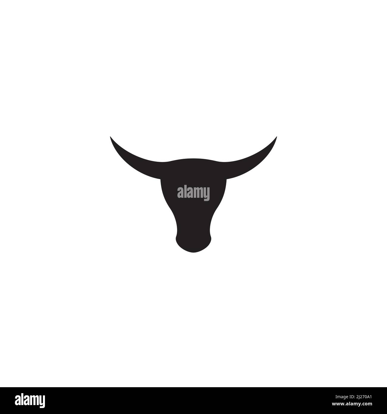 Bull-Skull-Logo oder Icon-Design Stock Vektor