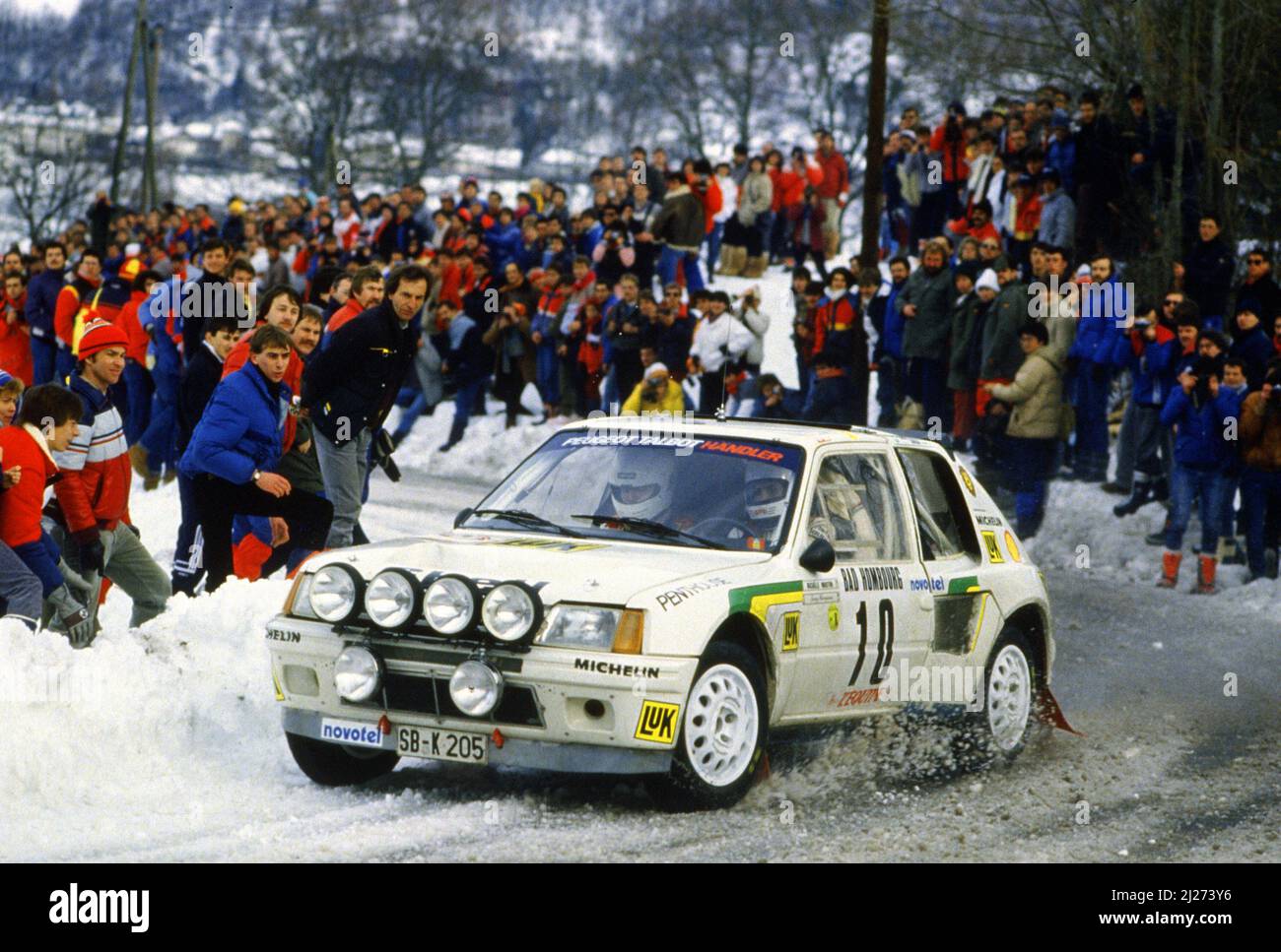 Michele Mouton (FRA) Terry Harryman (GBR) Peugeot 205 T16 GRB Peugeot Talbot Handler Stockfoto