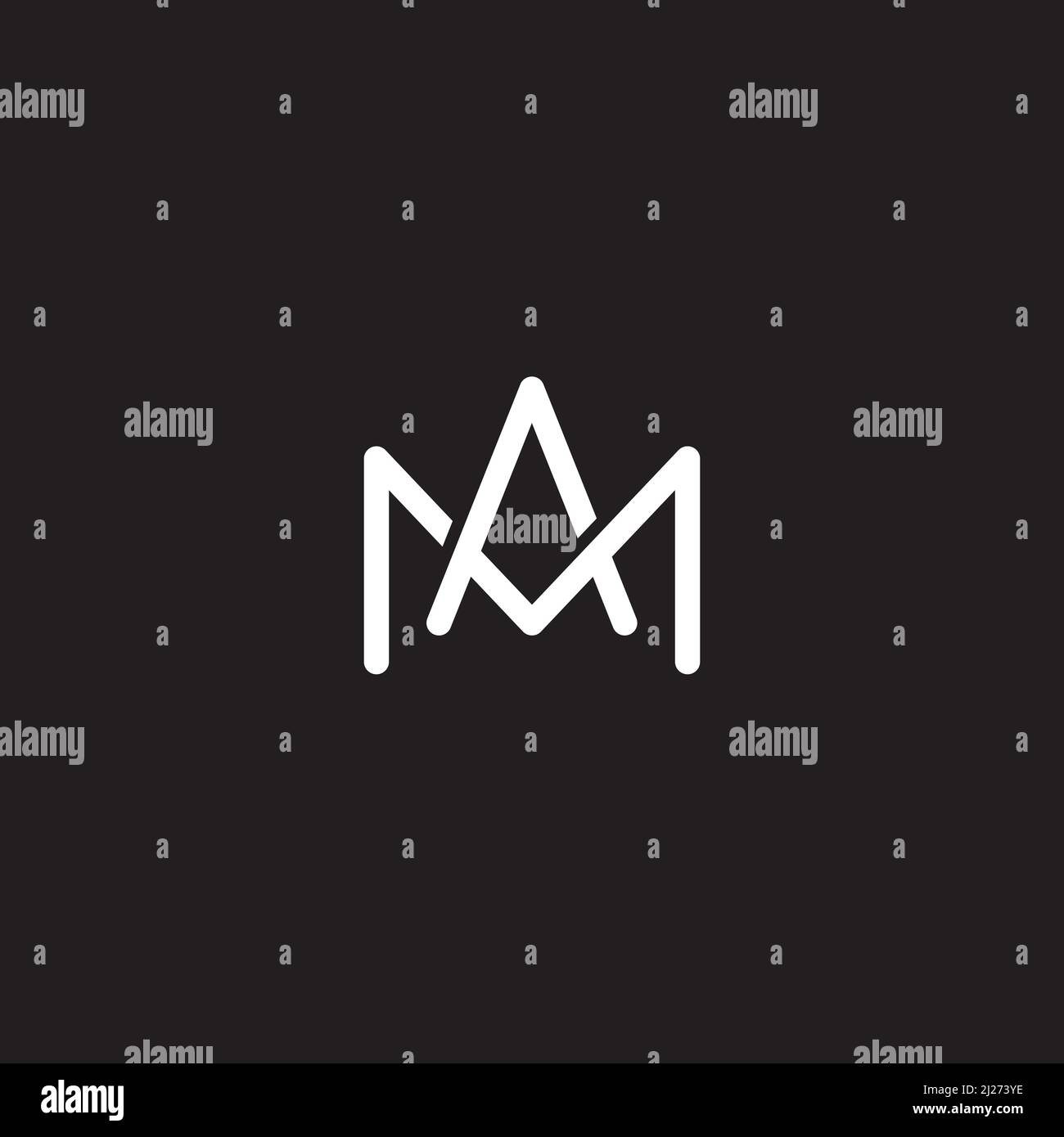 Am- oder MA-Logo oder -Icon-Design Stock Vektor