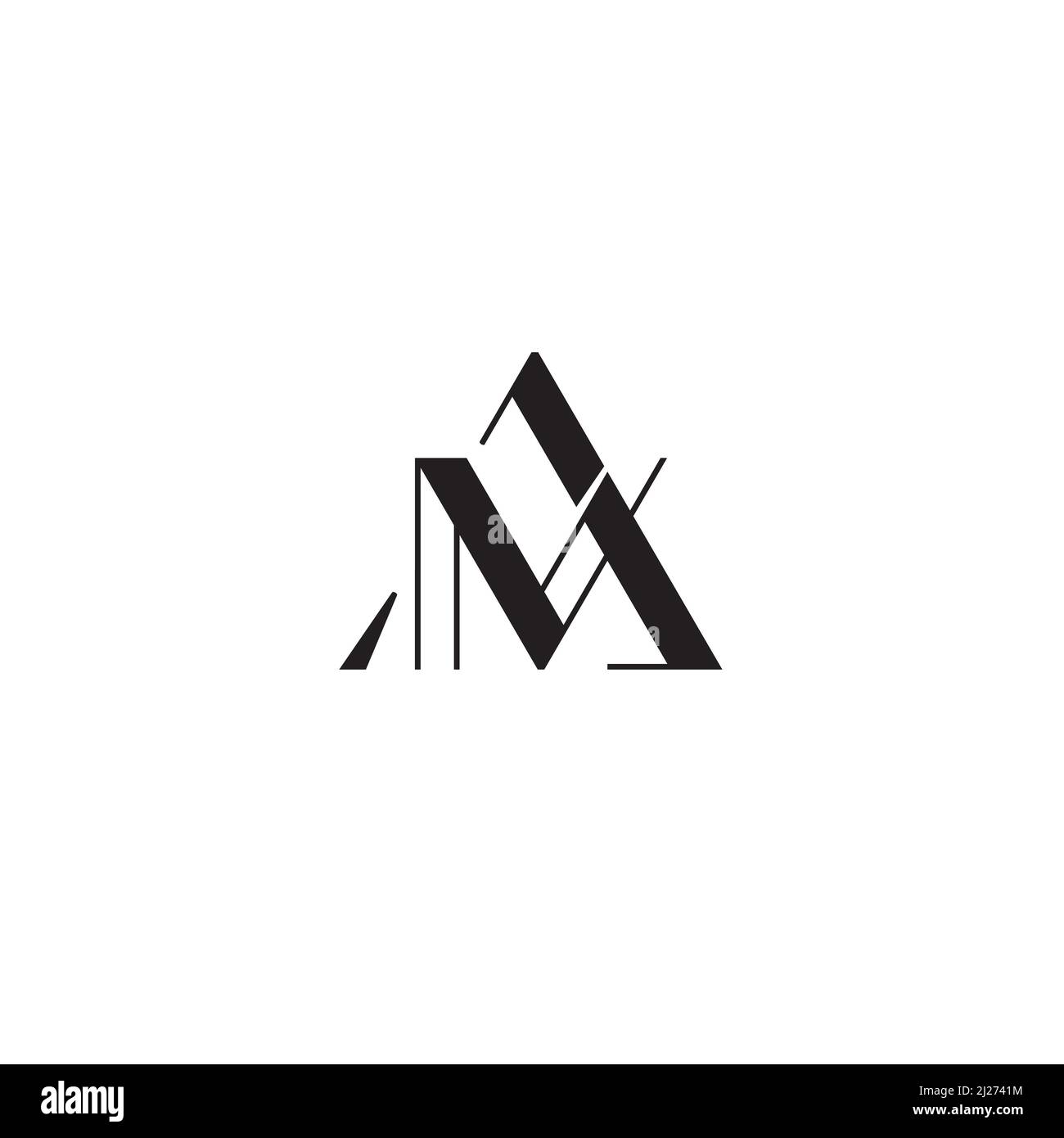 Am- oder MA-Logo oder -Icon-Design Stock Vektor