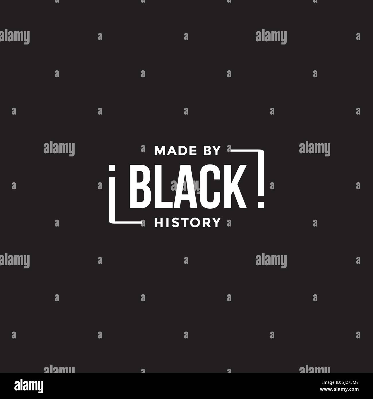 Hergestellt von Black History Wortmarke Design Stock Vektor