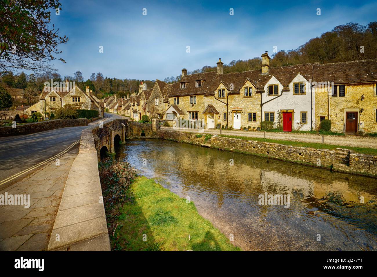 Castle Combe Wiltshire Stockfoto