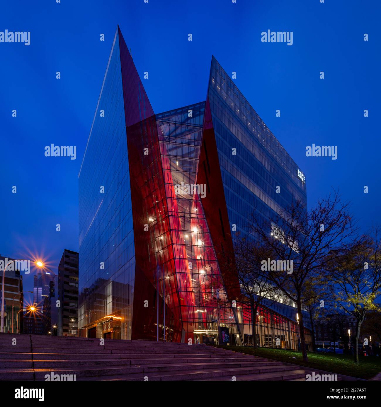 Die Büros des NFB in Montreal in der Cartier des Spectacles in der Nähe des Place des Arts Stockfoto