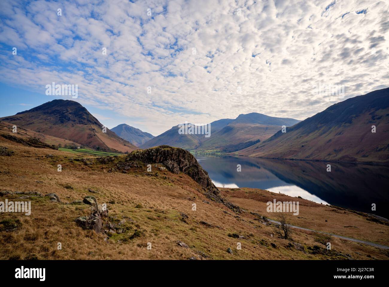 Wastwater im Tal von Wasdale, Lake District, Cumbria Stockfoto