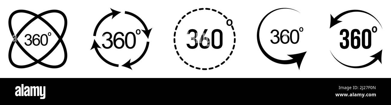 Symbol für 360-Grad-Ansicht Stock Vektor