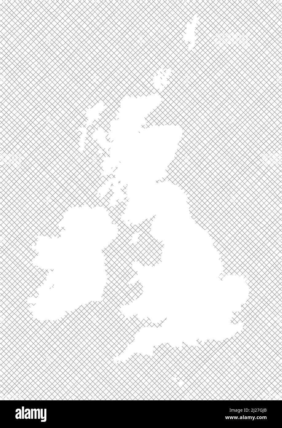 Karte von Großbritannien, Vektorgrafik. Stock Vektor