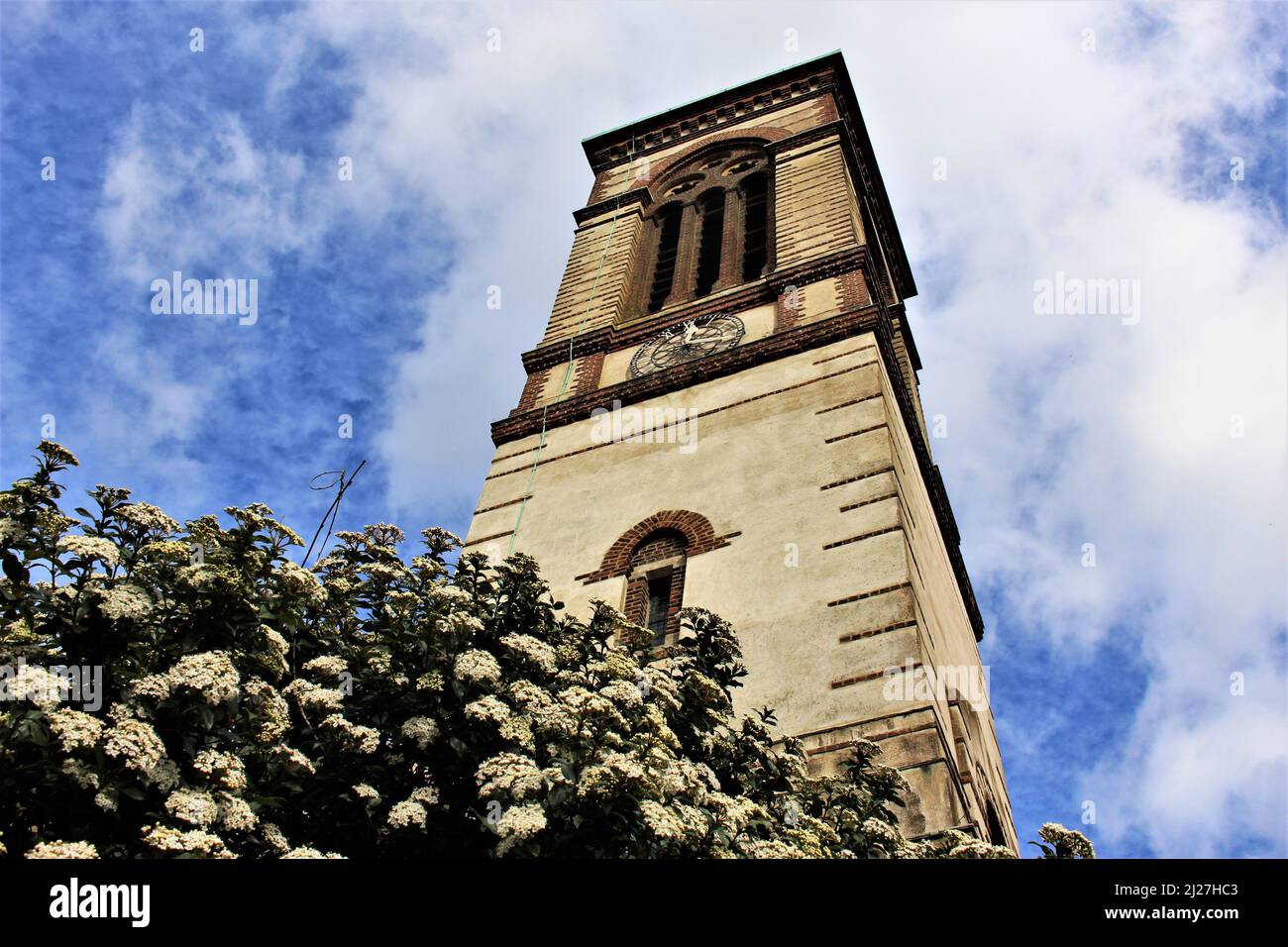 Turm der St. Barnabas Kirche in der Stadt von Oxford. Entworfen vom Architekten Arthur Blomfield, ein klassisches Beispiel für Renaissance-Architektur. Stockfoto