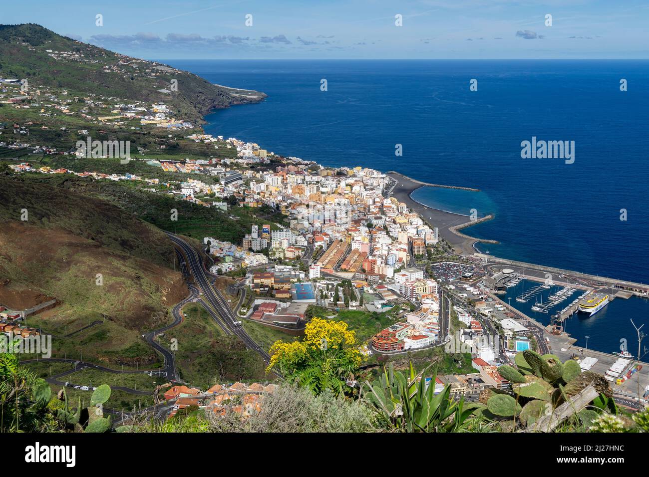 Hauptstadt Santa Cruz auf der Kanarischen Insel La Palma Stockfoto