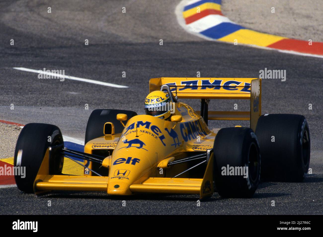 Ayrton Senna da Silva (BRA) Lotus 99T Honda Stockfoto