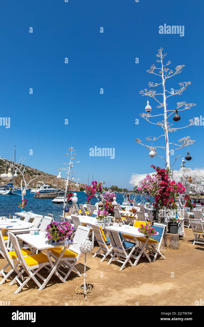 Gumusluk Strand der Türkei in Bodrum Stockfoto