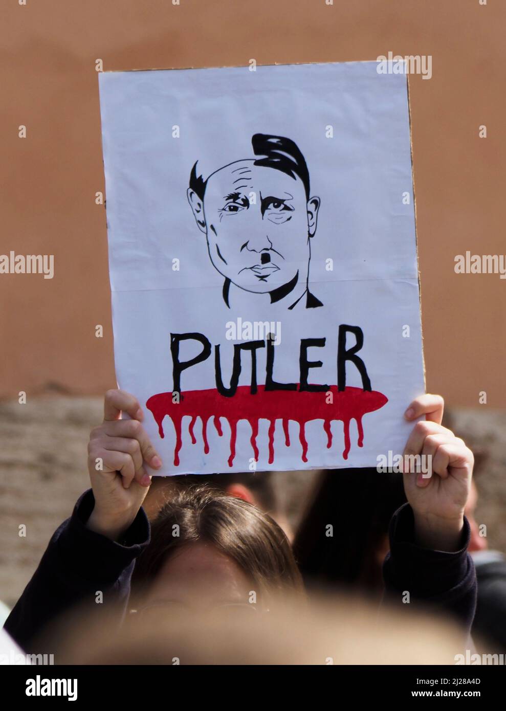 Proteste gegen den Nationalsozialismus in der Ukraine Stockfoto