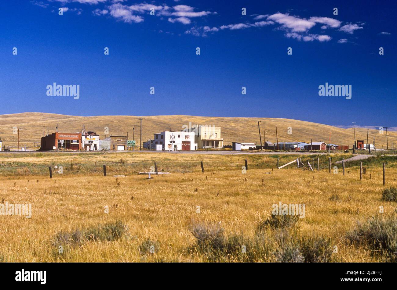 MT: Beaverhead County, Dillon Area, Monida (Geisterstadt), Blick auf Monida, eine Geisterstadt am Straßenrand auf der I-15 [Fragen Sie nach #170,077.] Stockfoto