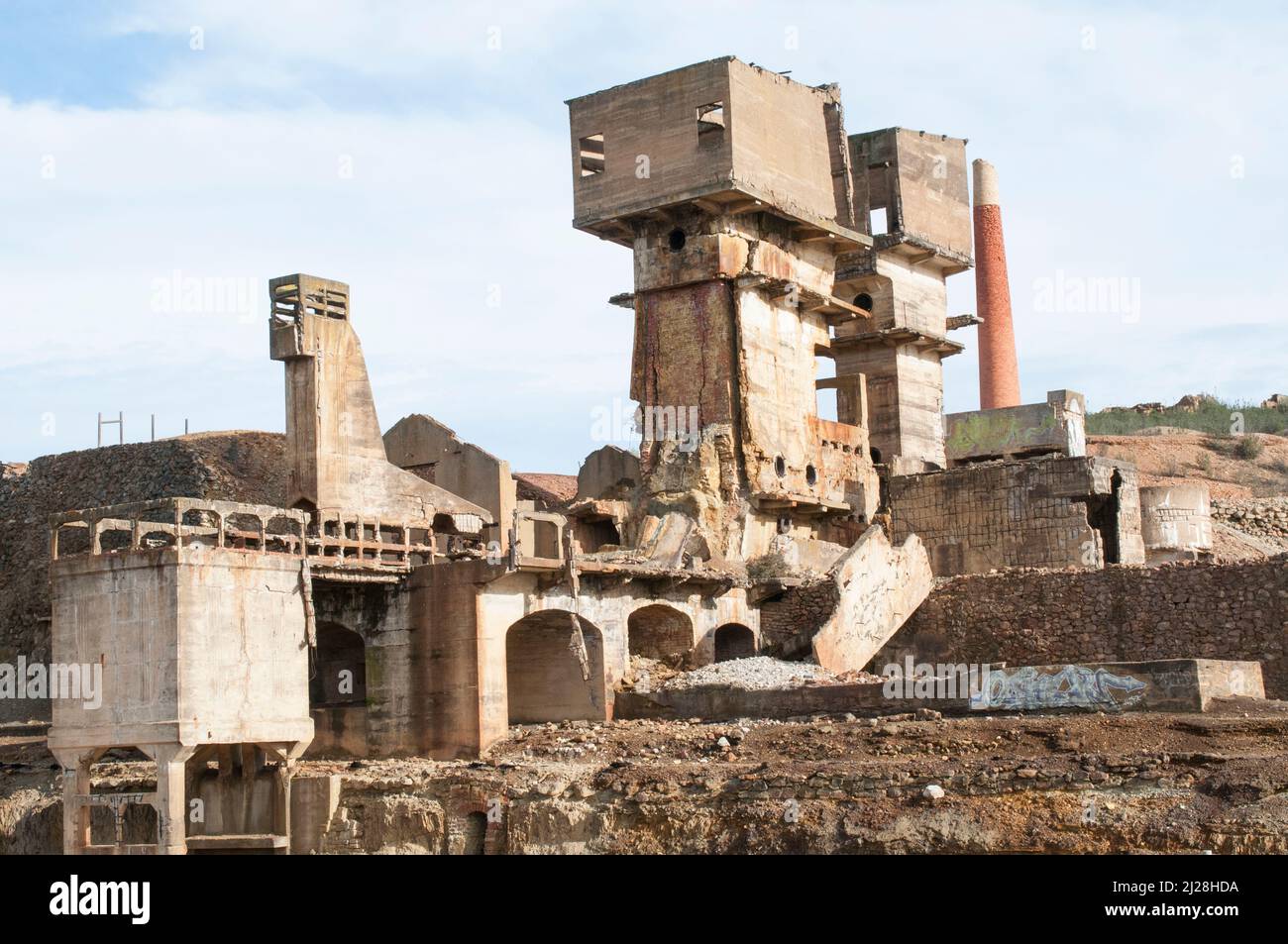 Verlassene Mine São Domingos in Mértola, Alentejo, Portugal Stockfoto