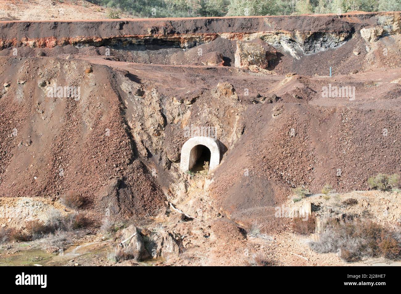 Verlassene Mine São Domingos in Mértola, Alentejo, Portugal Stockfoto