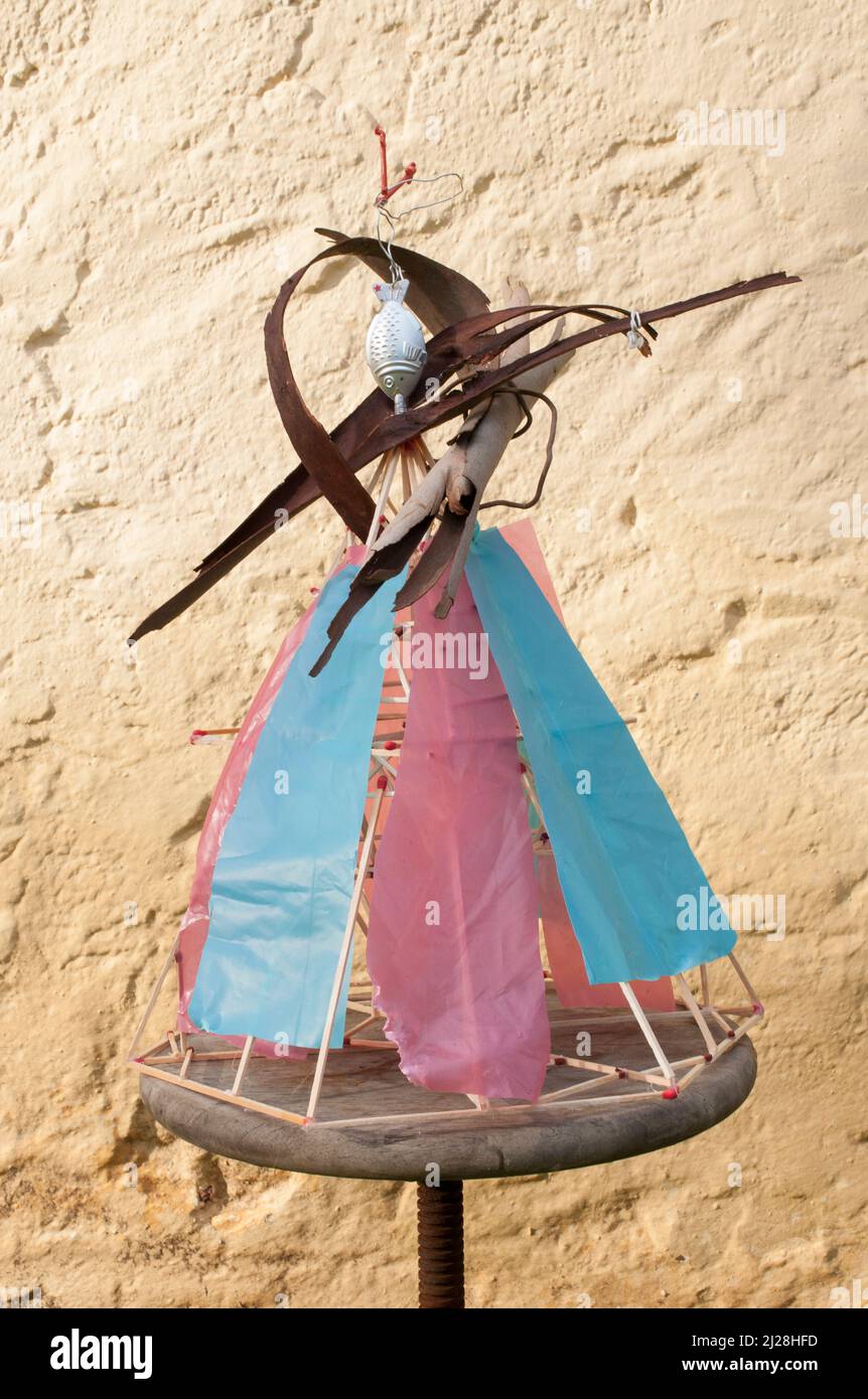 Tipi Modell bauen mit Streichhölzern, Design für das Leben Stockfoto