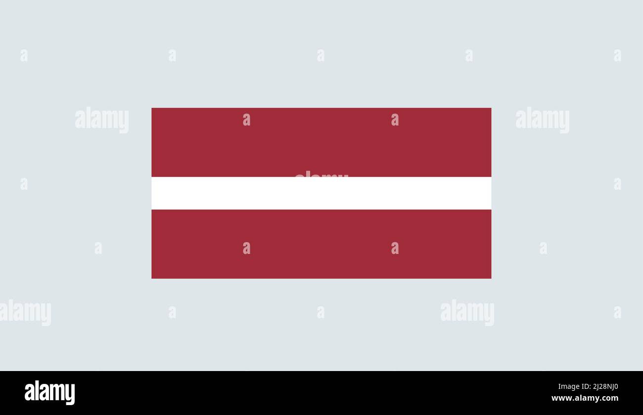 Flagge der Republik Lettland. Vektorgrafik Illustrator Stock Vektor