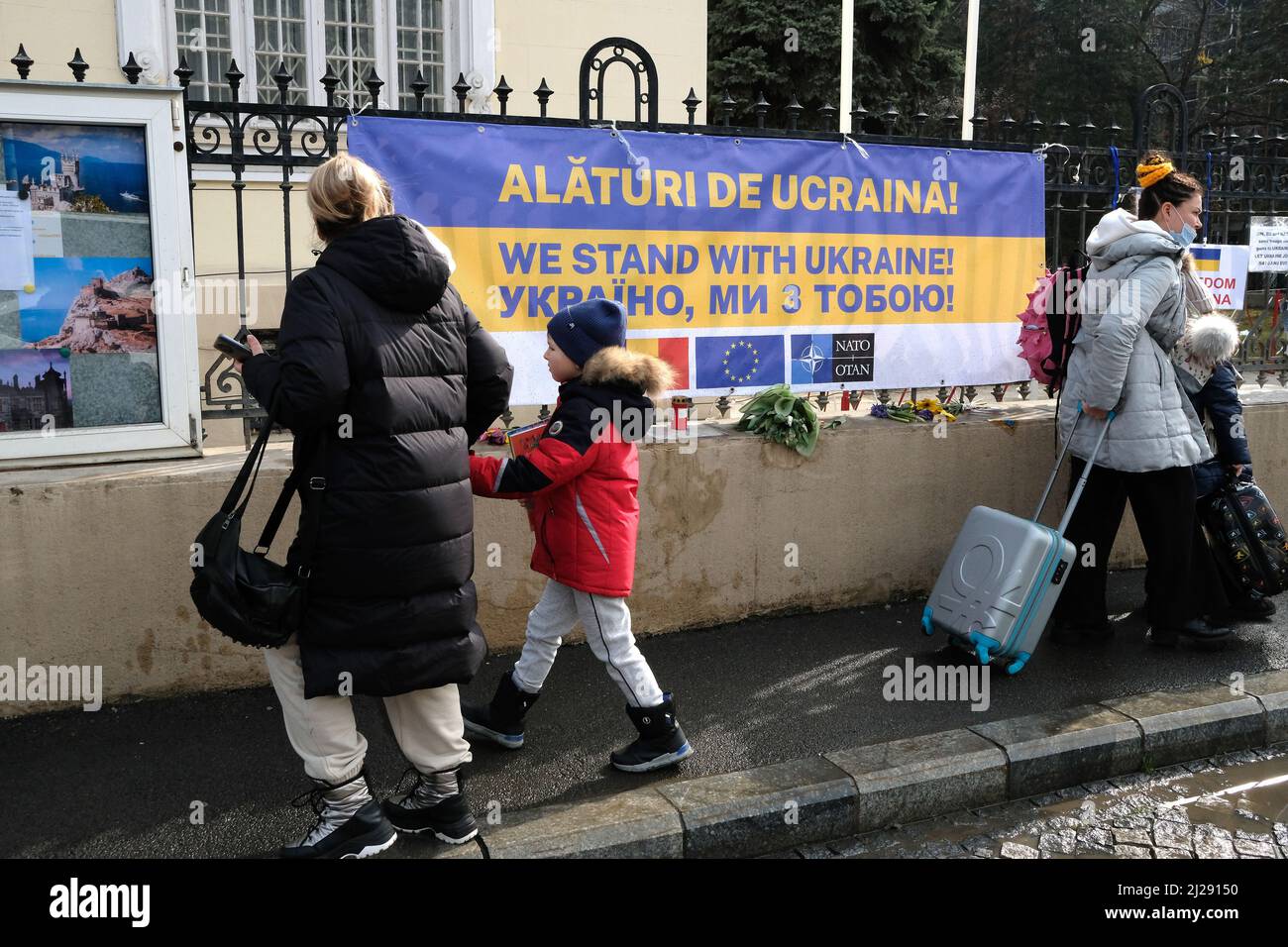 Botschaft der ukraine - bukarest - rumänien Stockfoto