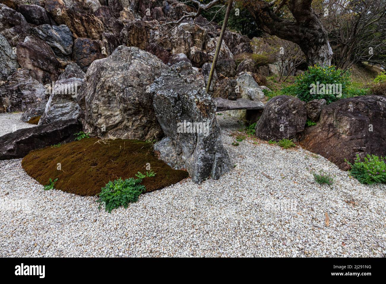 Der Kasuisai-Tempelgarten hat eine 600-jährige Geschichte, die vom Shogun Ieyasu Tokugawa benannt wurde. Im April und Mai, Kirschen, Pfingstrosen und Azaleen die große Garde Stockfoto