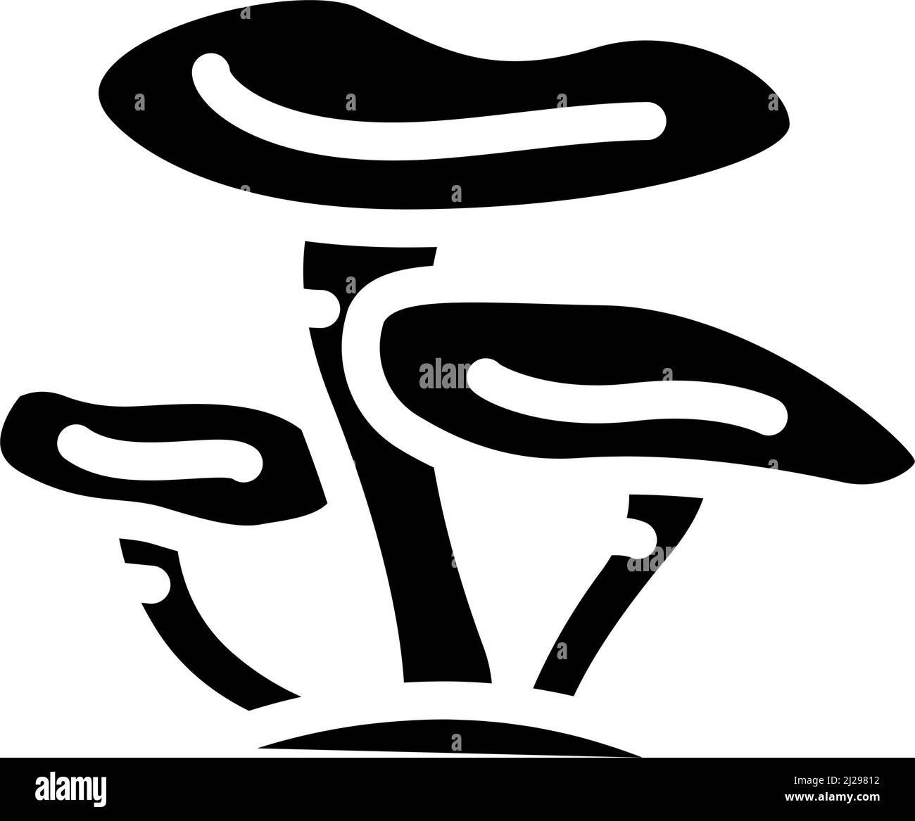 Abbildung des Symbols für Pilzpilze-Glyphen Stock Vektor