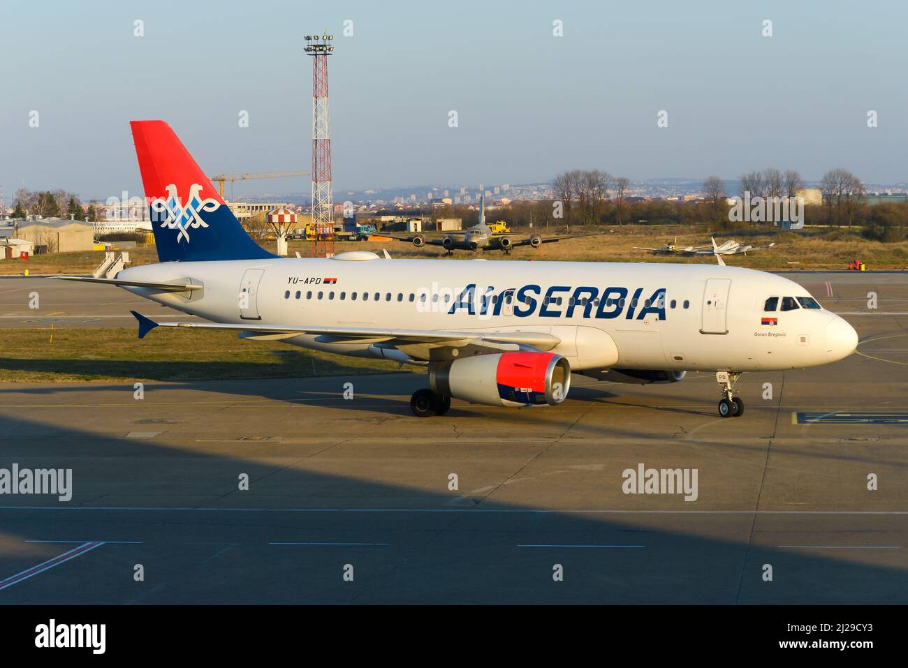 Flug Frankfurt - Belgrad Air Serbia www.alamy.de