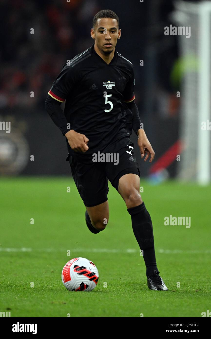 Amsterdam, Niederlande. 29. März 2022. Fußball: Nationalspieler, Niederlande - Deutschland, Johann Cruyff Arena. Deutschlands Thilo Kehrer in Aktion. Quelle: Federico Gambarini/dpa/Alamy Live News Stockfoto