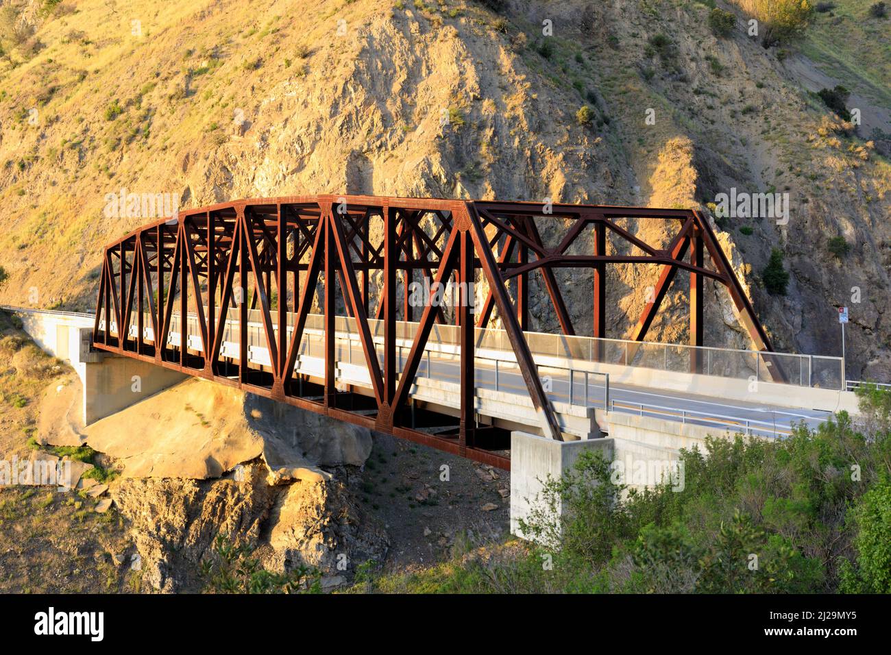 Anderson Lake Bridge. Morgan Hill, Santa Clara County, Kalifornien, USA. Stockfoto