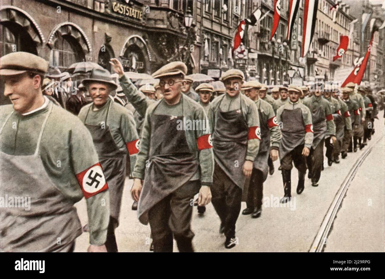 Adolf Hitler (* 20. April 1889 in Braunau am Inn) (â € 30. April 1945 Berlin), Führer der Nazi-Partei, Reichskanzler von 1933, auch Stockfoto