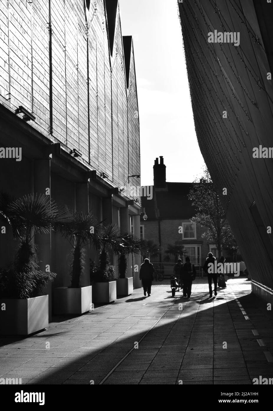 Menschen, die durch das Arc-Einkaufszentrum, Bury st edmunds, england, laufen Stockfoto