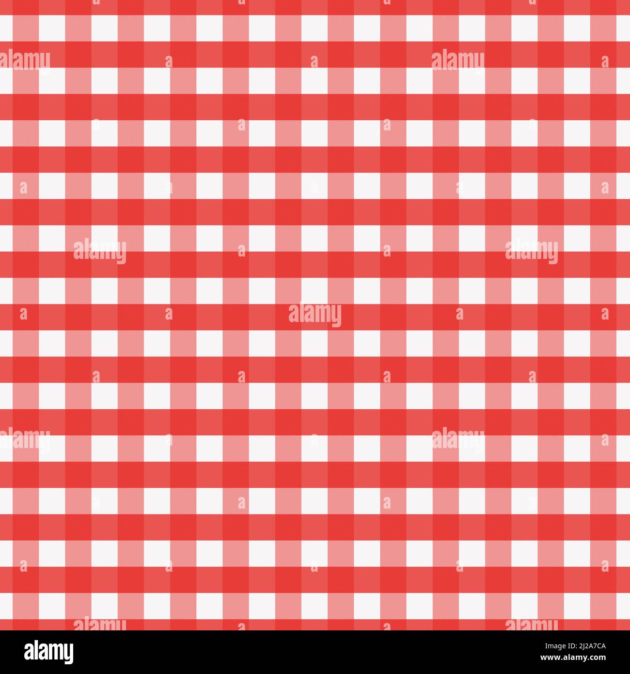 Abstraktes Nahtloses Muster, roter Karo-Wiederholungsornament, Stofftextur, minimaler Hintergrund. Schlichtes abstraktes Dessin, Textildruck. Stockfoto