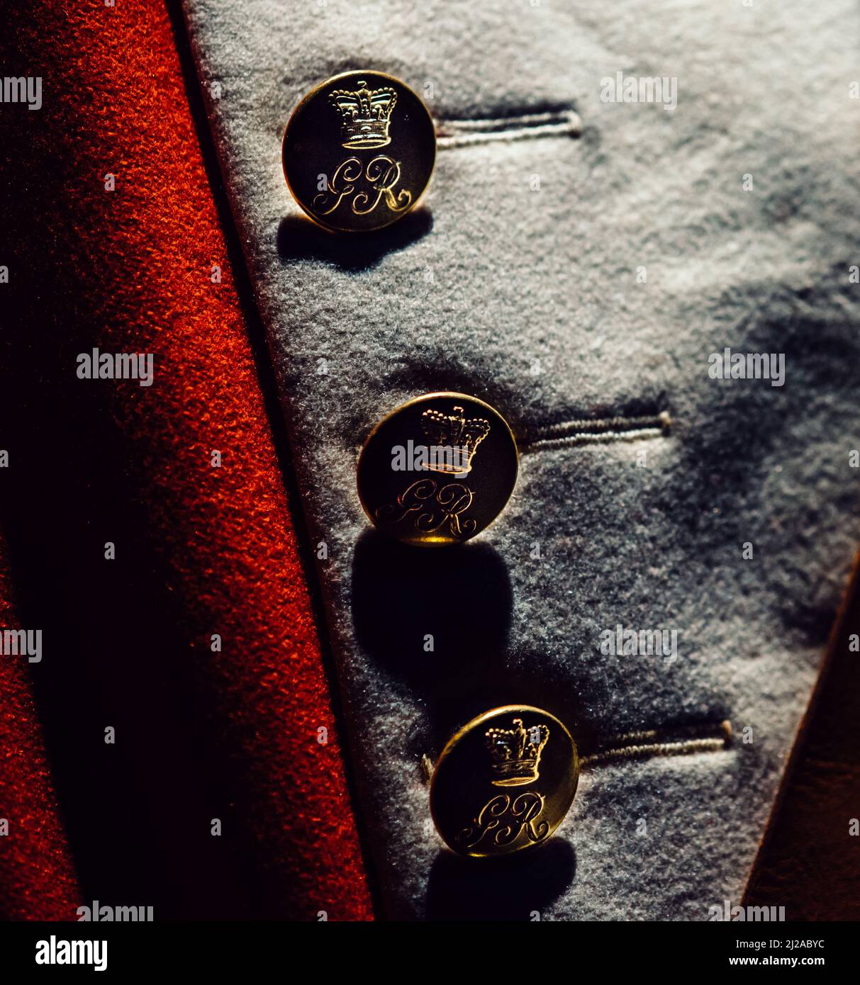 Roter Mantel oder scharlachrote Tunika war ein militärisches Kleidungsstück, das von den meisten Regimentern des Britischen Imperium vom 17.. Bis zum 20.. Jahrhundert weit verbreitet war Stockfoto