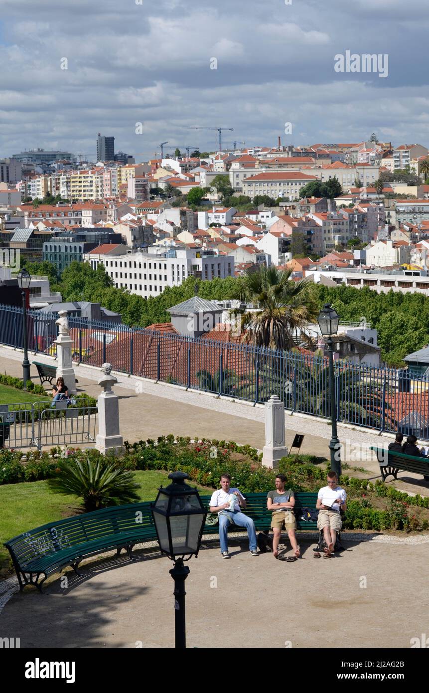 Blick über die Stadt lissabon portugal Stockfoto