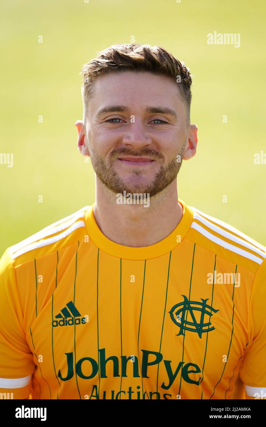 Joe Clarke während eines Fotoalles an der Trent Bridge, Nottingham. Bilddatum: Donnerstag, 31. März 2022. Stockfoto