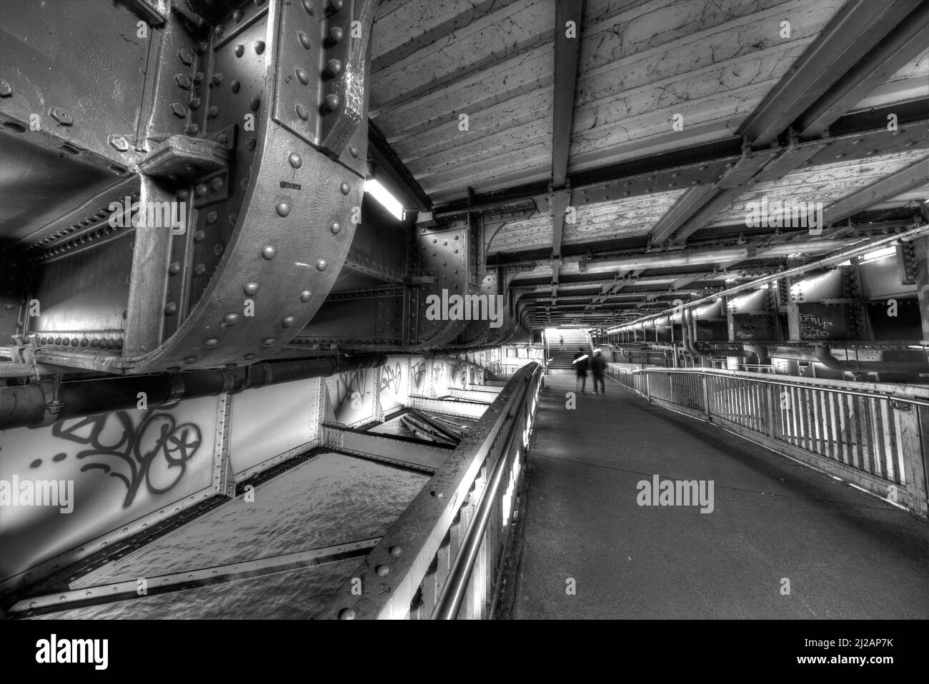 Berlin Friedrichstraße, unter der S-Bahnbrücke Stockfoto