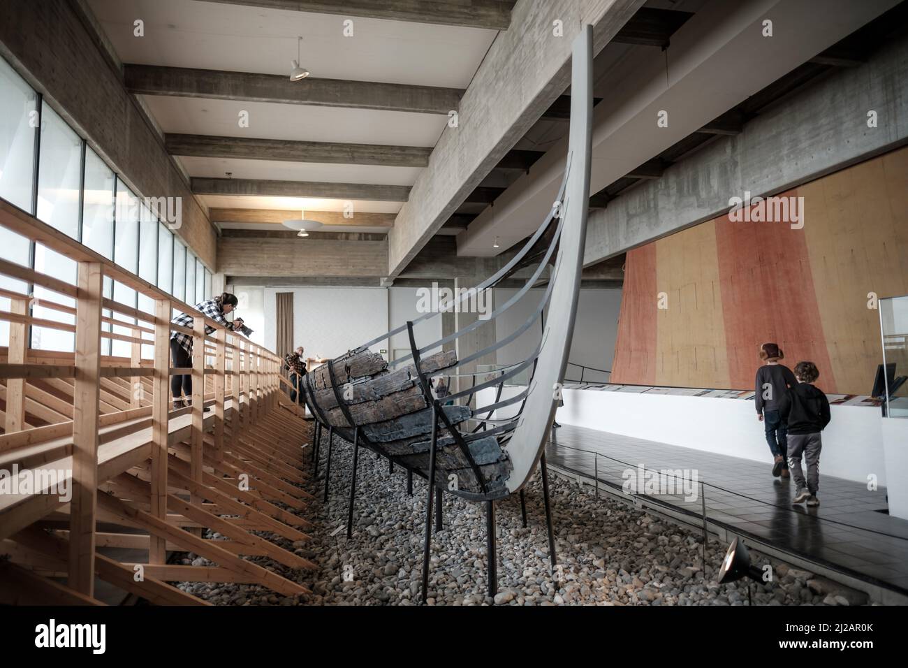 Bilder aus dem Wikingerschiffmuseum in Roskilde, Dänemark. Stockfoto