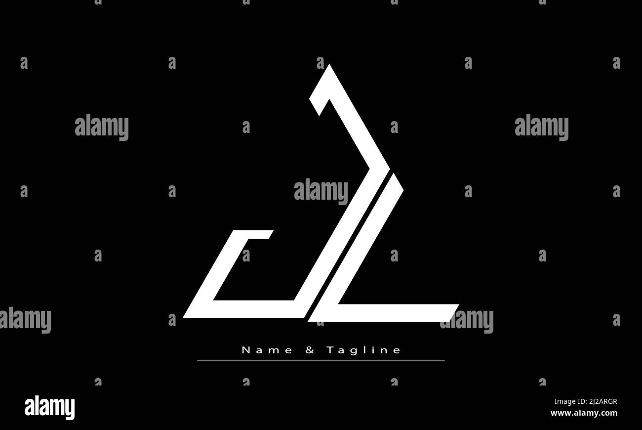 Buchstabenbuchstaben Initialen Monogramm Logo JL , LJ Stock Vektor