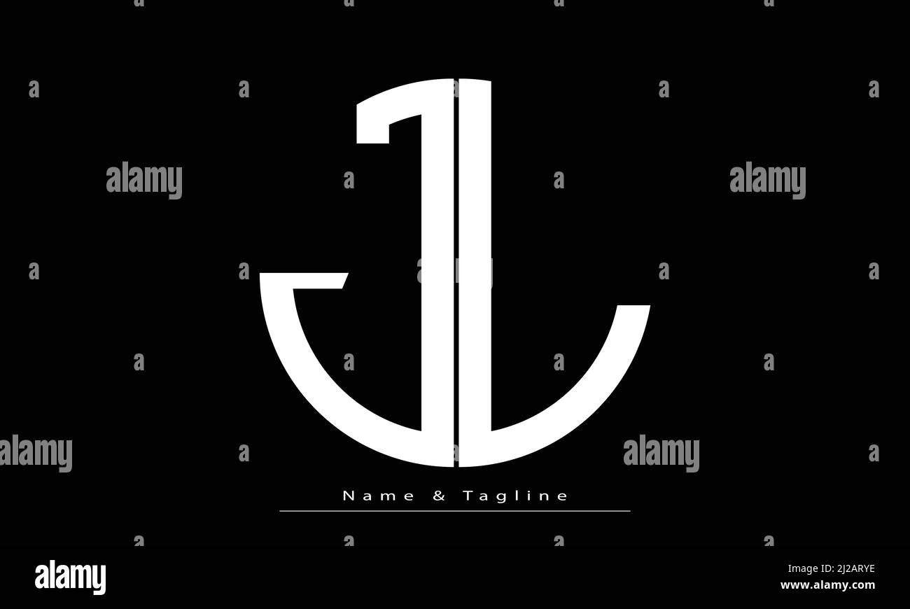 Buchstabenbuchstaben Initialen Monogramm Logo JL , LJ Stock Vektor