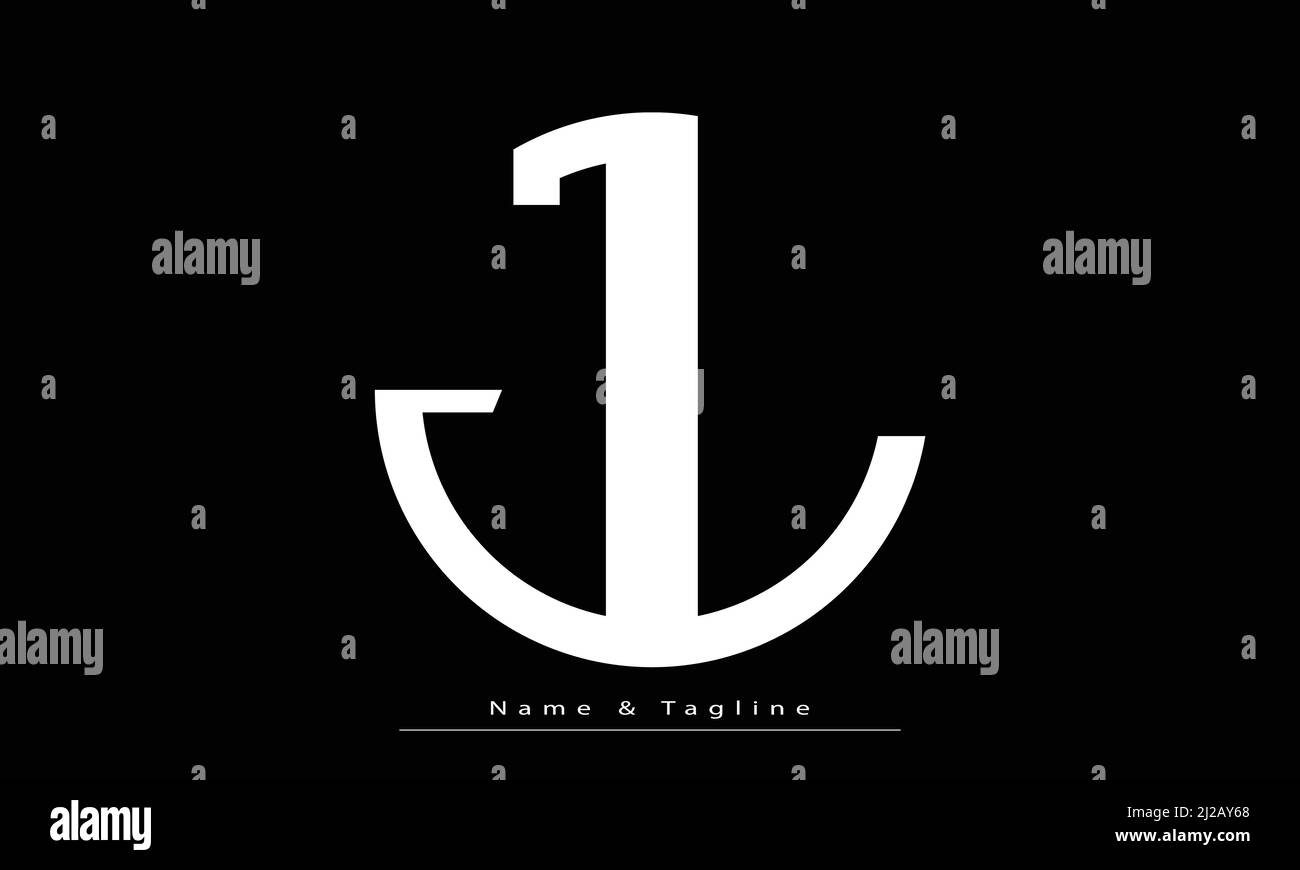 Buchstabenbuchstaben Initialen Monogramm Logo JL , LJ Stock Vektor