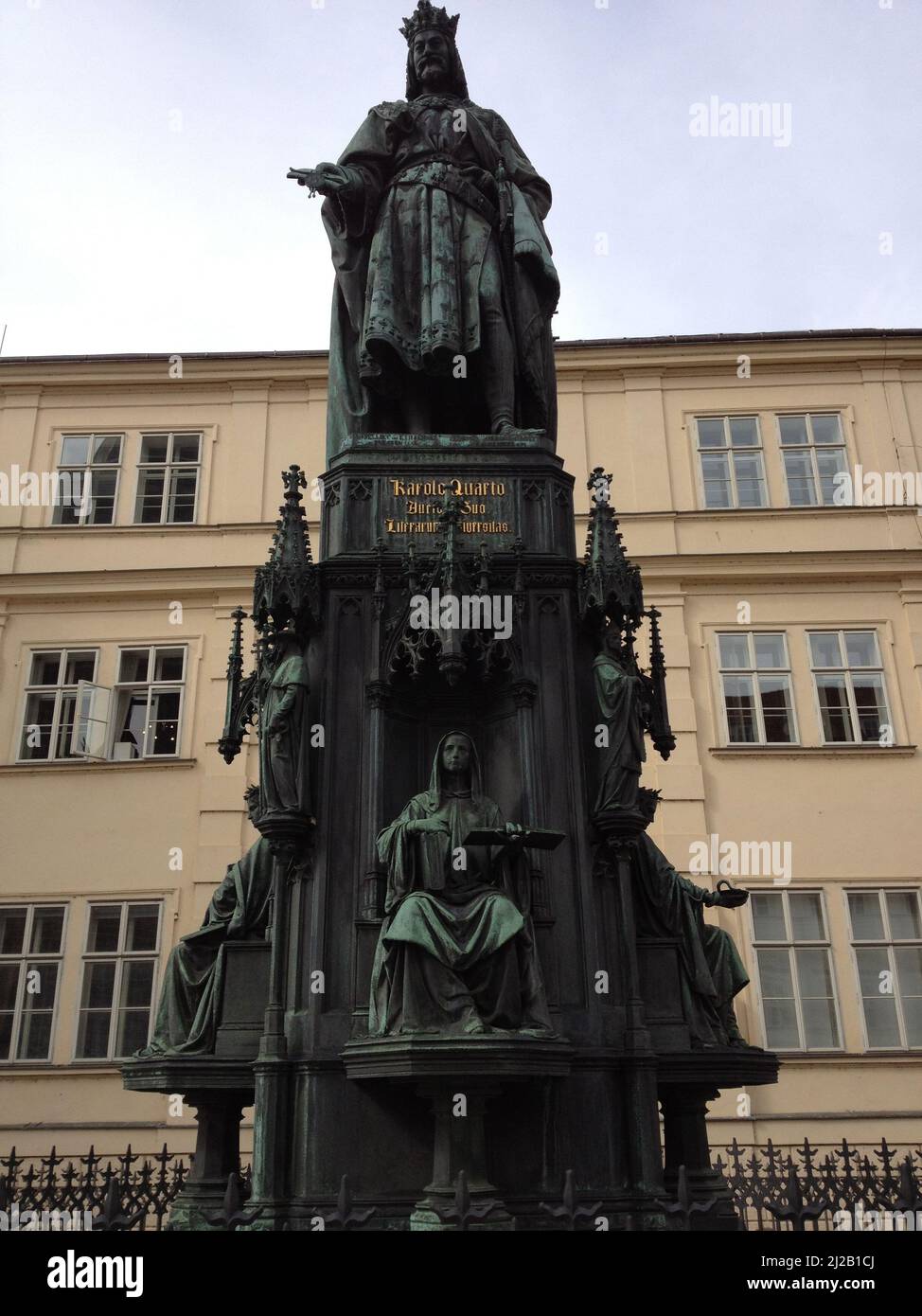 Prag, Tschechische Republik - Statue von Karl IV Stockfoto