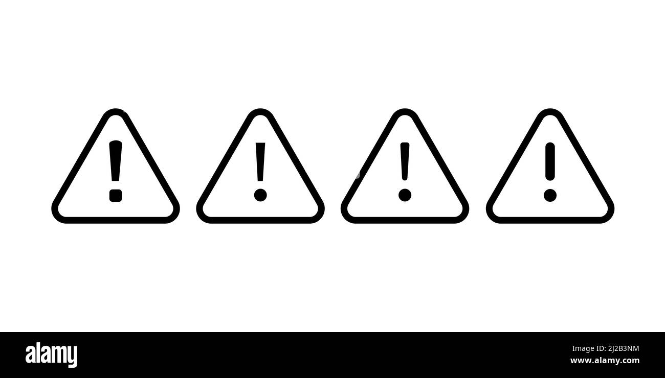 Warnsymbol oder Logo isoliert Zeichen Symbol Vektor Illustration - Sammlung von hochwertigen schwarzen Stil Vektor-Symbole Stock Vektor