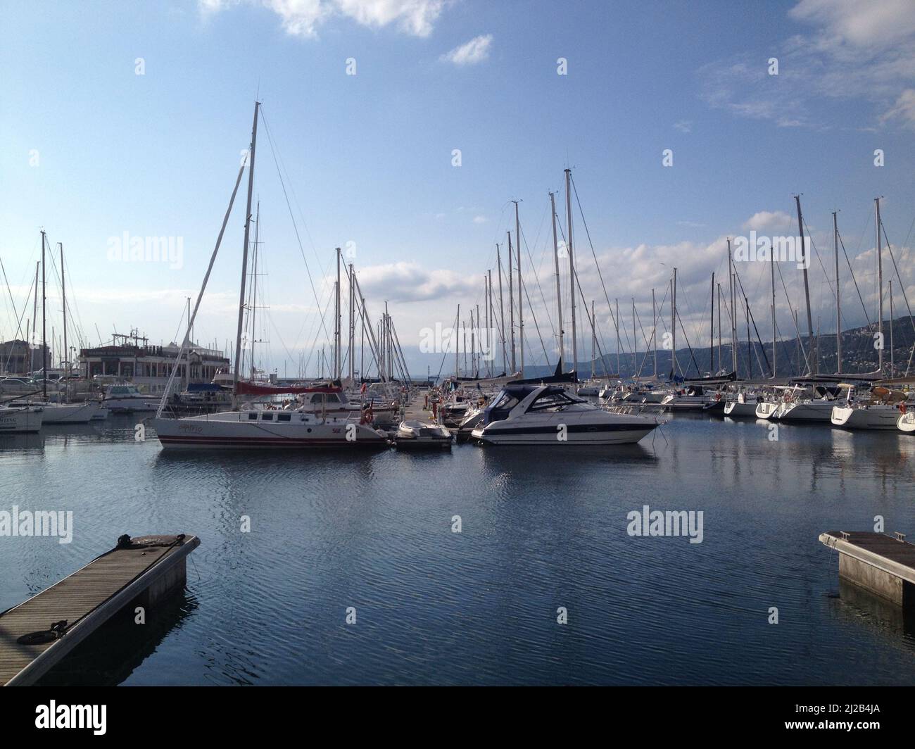 Hafen von Triest in Italien im Sommer Stockfoto Hafen von Triest in Italien im Sommer Stockfoto