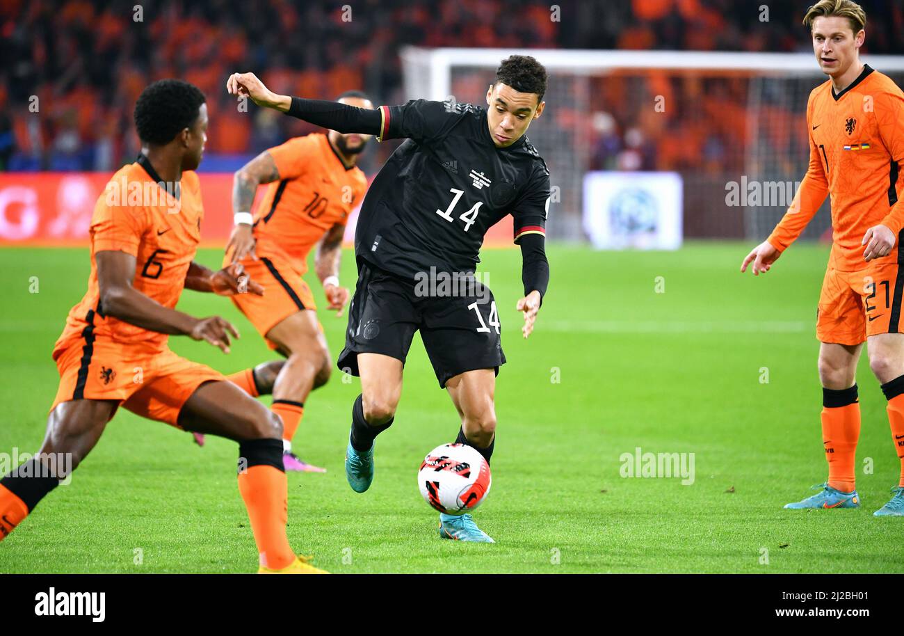 Freundschaftsspiel, Amsterdam Arena: Niederlande vs Deutschland; Jamal Musiala (GER) Stockfoto