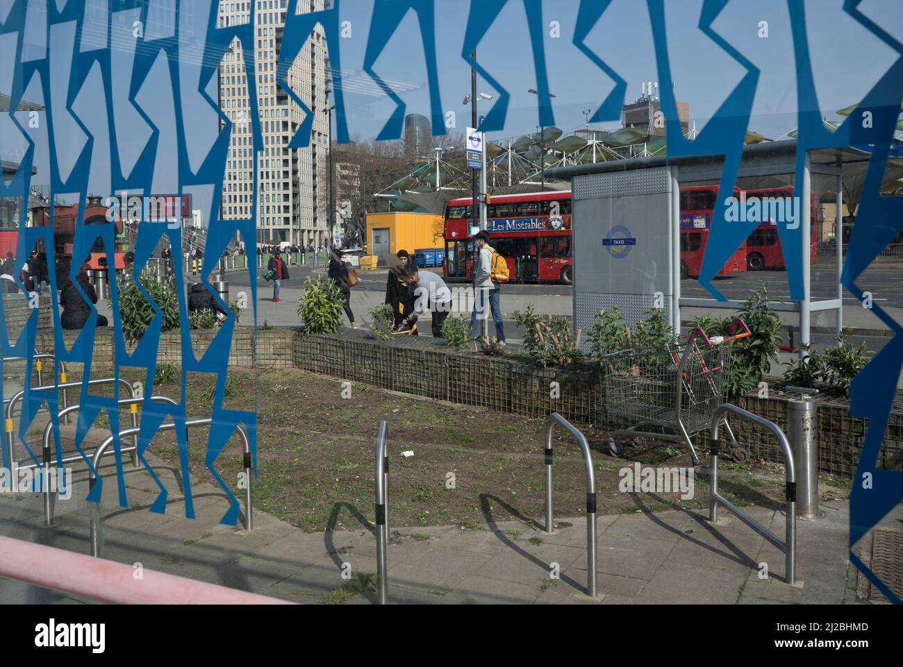 Docklands Light Railway DLR-Bahnhofsgebäude im östlichen Teil von London, England, Großbritannien Stockfoto